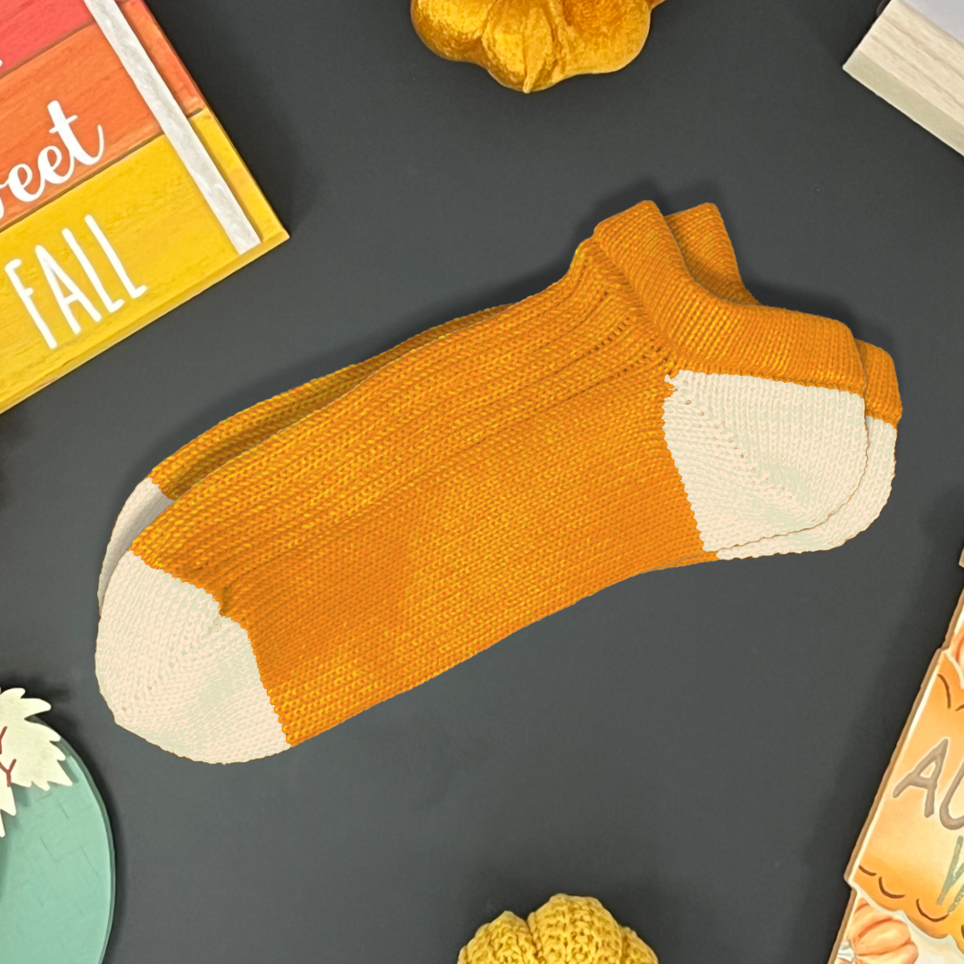 Apricot Two-Tone Ankle Sock