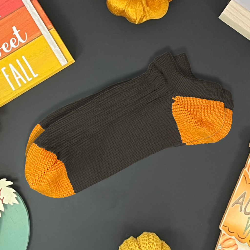 Black Two-Tone Ankle Sock