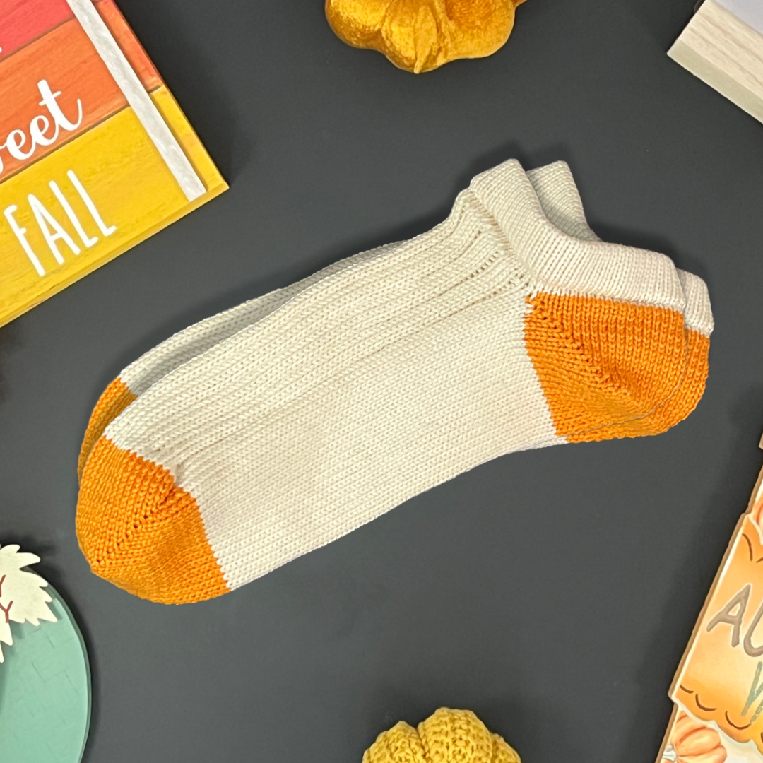 Natural Two-Tone Ankle Sock