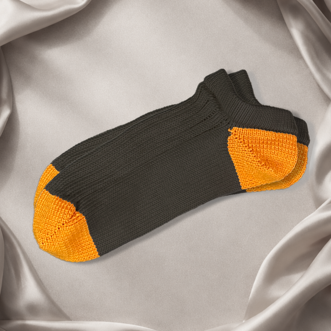 Black Two-Tone Ankle Sock