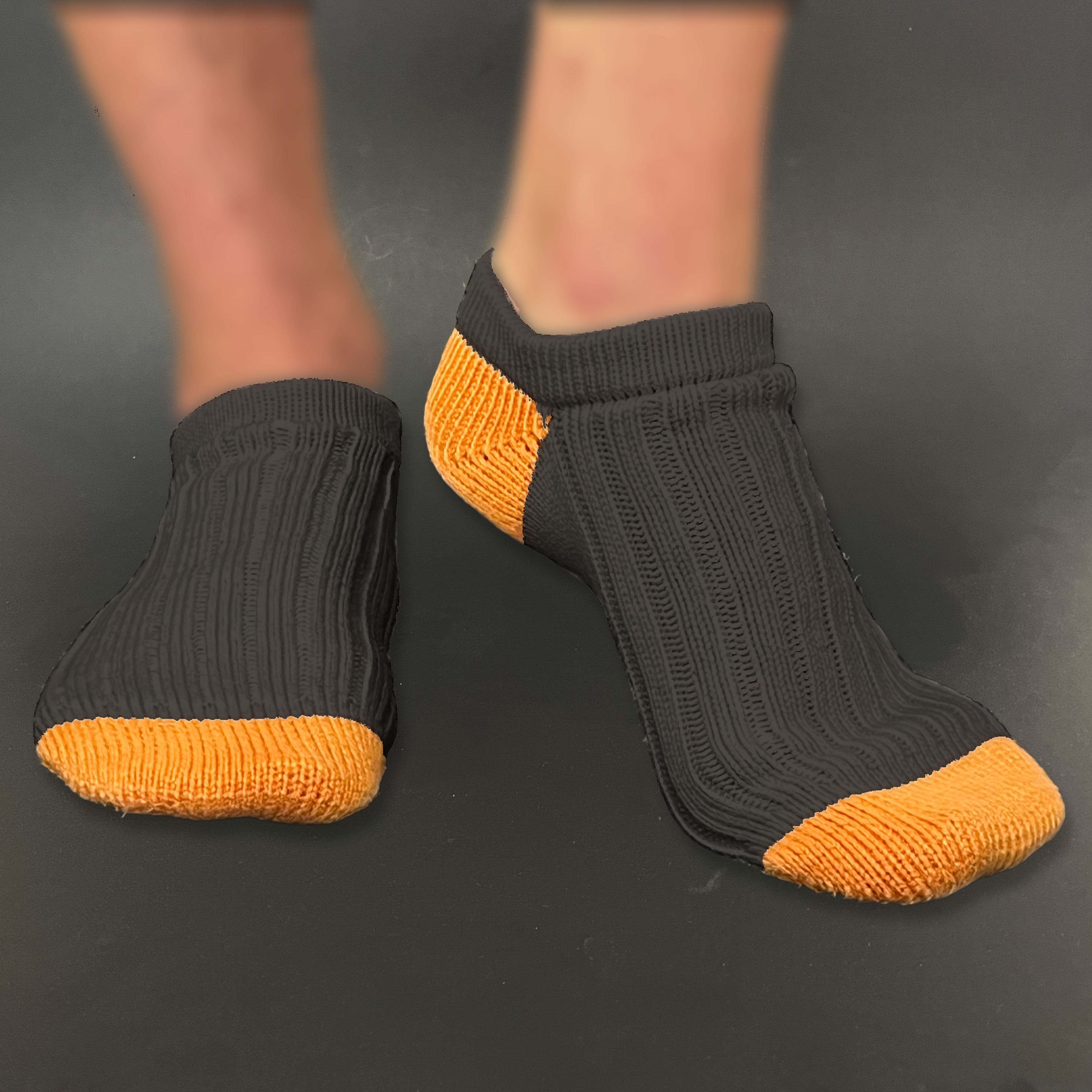Black Two-Tone Ankle Sock