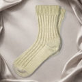 Natural Solid Crew Sock