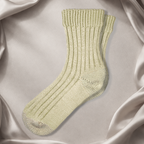 Natural Solid Crew Sock