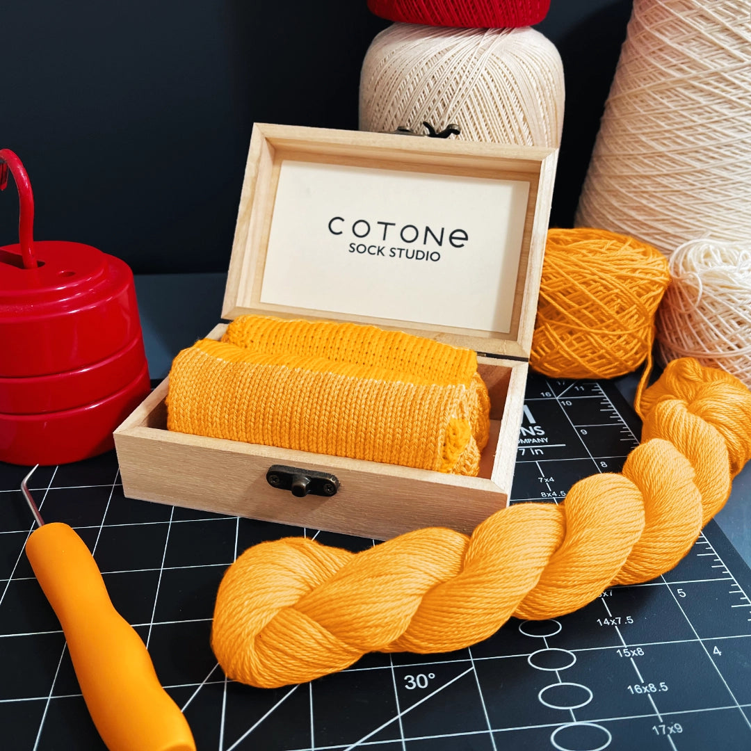 Apricot Solid Crew Sock