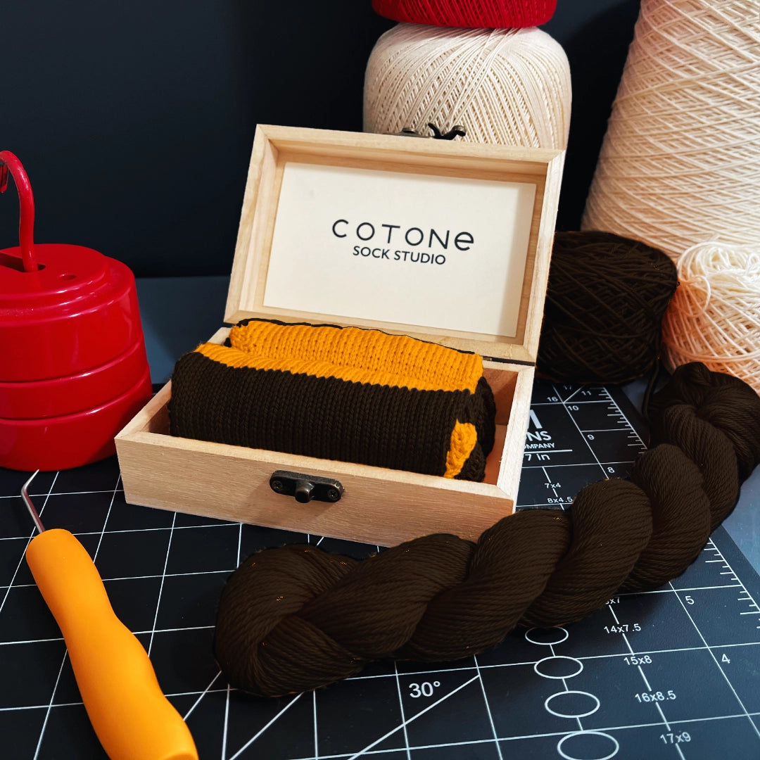 Black Two-Tone Crew Sock