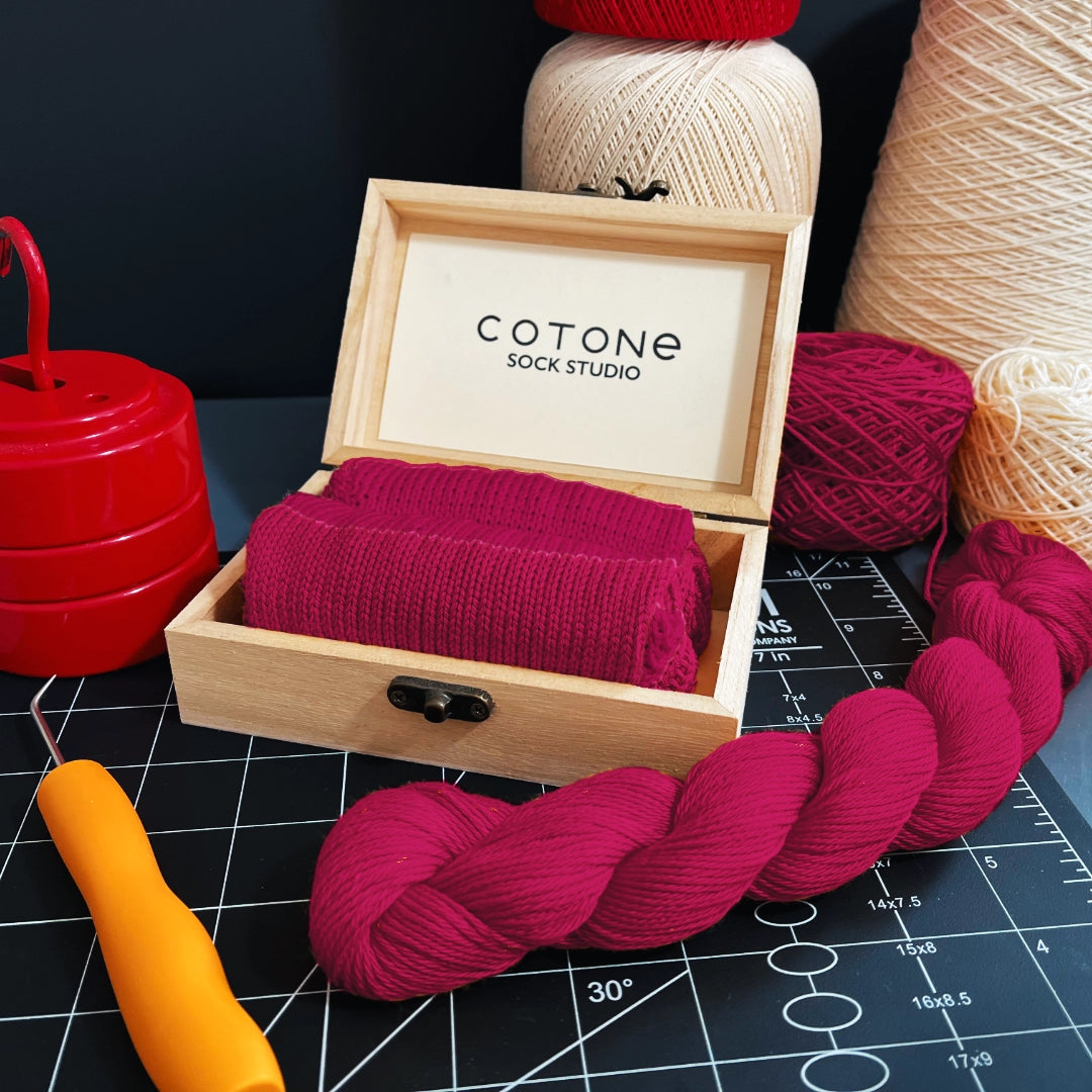 Cranberry Solid Crew Sock