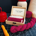 Cranberry Two-Tone Crew Sock