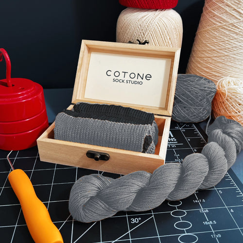 Gray Two-Tone Crew Sock