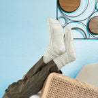 Natural Solid Crew Sock